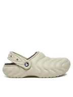 Klapki i japonki męskie - Crocs Klapki Classic Lined Overpuff Clog 210059 Beżowy - miniaturka - grafika 1