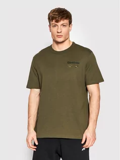 Koszulki męskie - Reebok T-Shirt Classics H54408 Zielony Oversize - grafika 1