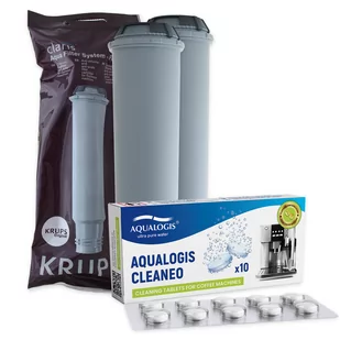 Zestaw Krups filtr KRUPS F08801 2szt, Cleaneo 10szt - Akcesoria i części do ekspresów do kawy - miniaturka - grafika 1