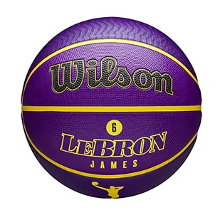 Wilson NBA Player Icon Lebron James Outdoor Ball WZ4005901XB, koszykówka unisex, fioletowa, 7 EU - Koszykówka - miniaturka - grafika 1