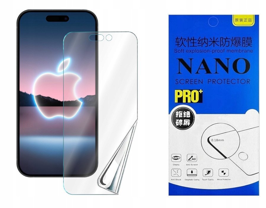 Folia HYDROŻELOWA FLEX NA CAŁY EKRAN TELEFONU do IPhone 15