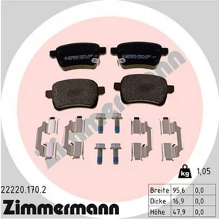 Klocki hamulcowe - komplet ZIMMERMANN 22220.170.2 - Klocki hamulcowe - miniaturka - grafika 1