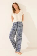 Piżamy damskie - women'secret spodnie piżamowe damska kolor granatowy 3702236 - miniaturka - grafika 1