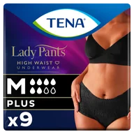 Bielizna lecznicza - Tena Lady Pants Noir, majtki chłonne, rozmiar M, 75-105 cm, Plus, 9 sztuk - miniaturka - grafika 1