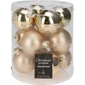 Bombki - Bombka szklana 6 cm 12 sztuk złoty - miniaturka - grafika 1