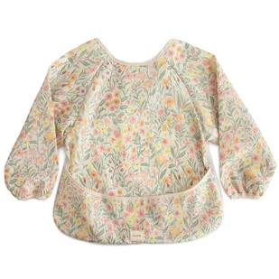 Wodoodporny śliniak z długim rękawkiem Pastel Blooms, Mushie - Śliniaki i fartuszki - miniaturka - grafika 1