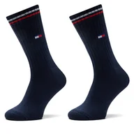 Skarpetki damskie - Zestaw 2 par wysokich skarpet damskich Tommy Hilfiger 701228176 Granatowy - miniaturka - grafika 1