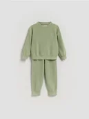 Bluzy i sweterki niemowlęce - Reserved - Bawełniany komplet - oliwkowy - miniaturka - grafika 1