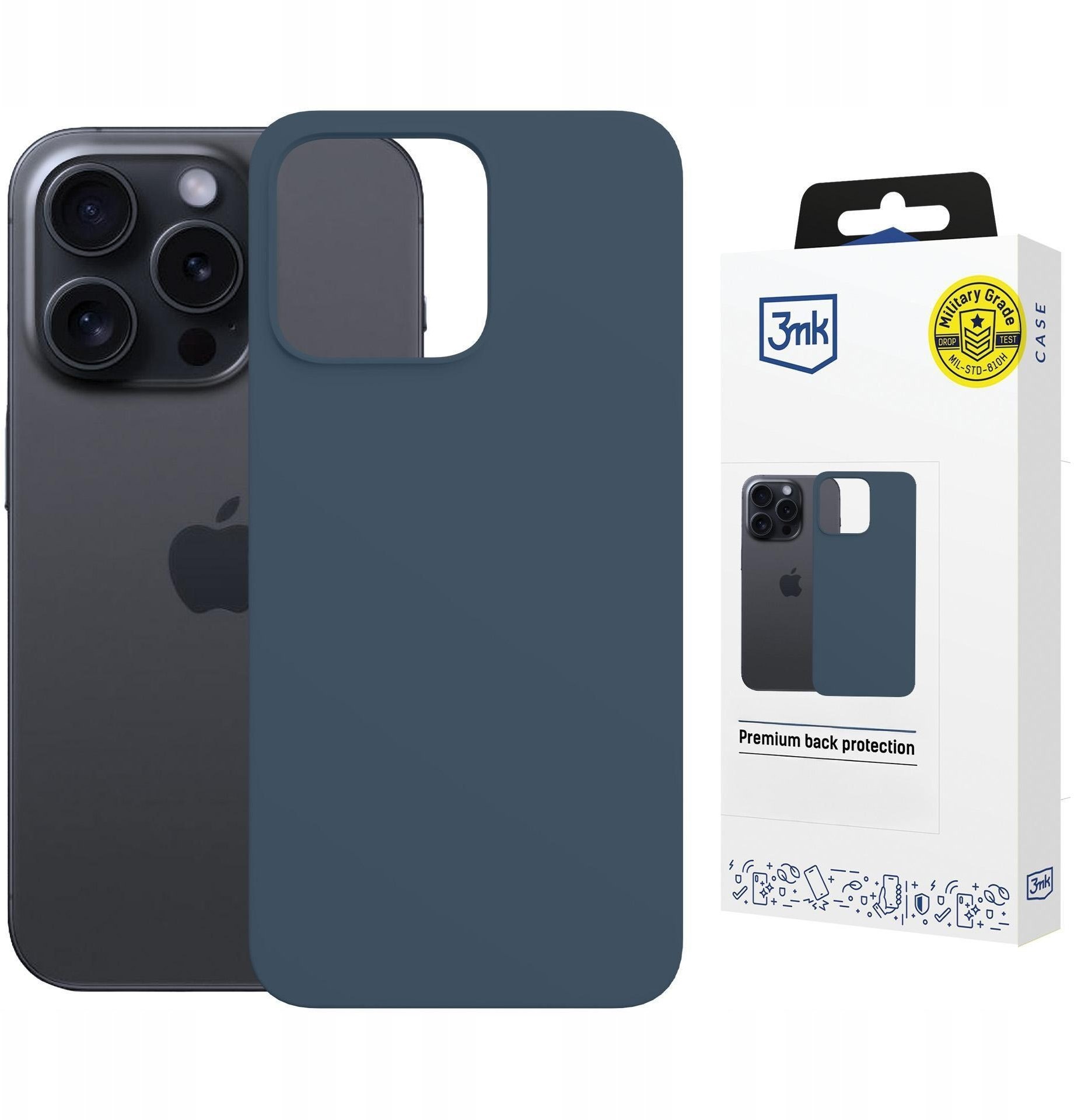 3MK Apple iPhone 15 Pro Max - 3mk Hardy Mellow MagCase Blue