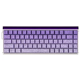 Klawiatura mechaniczna AULA HERO 68 HE fioletowo-biała AUH68-WP-ME - Klawiatury - miniaturka - grafika 1