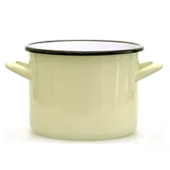 Garnki - Emalia Silesia Rybnik GARNEK PROSTY 7,5L ŚR.24CM WYS.17CM KREM - miniaturka - grafika 1
