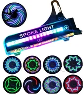 Lampki rowerowe - Światło rowerowe neon lampki na szprychy koło LED - miniaturka - grafika 1