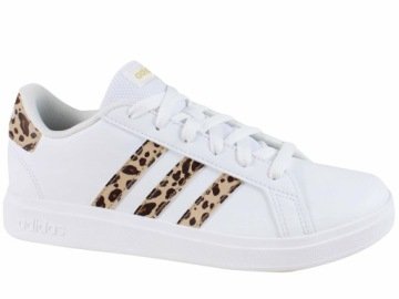 Adidas Grand Court 2.0 IG1187 Buty Damskie Trampki Tenisówki Białe Panterka