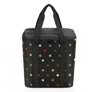 Torba chłodząca Coolerbag w kropki XL czarna - Torby i wózki na zakupy - miniaturka - grafika 1