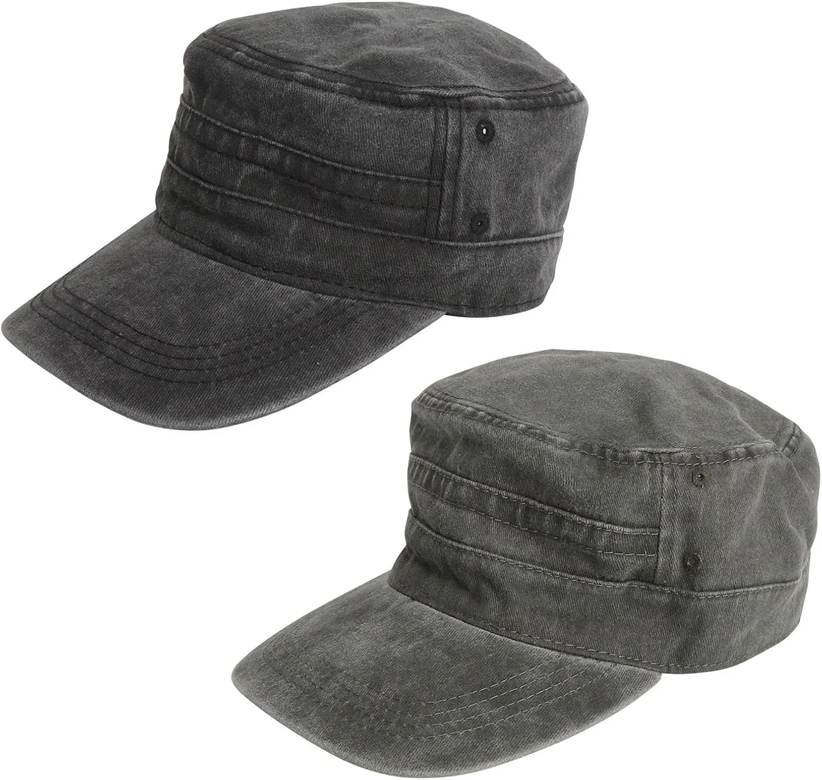 CZAPKA 2 SZTUKI WOJSKOWA VINTAGE SPRANA UNISEX REGULOWANA UNIWERSALNA LEKKA