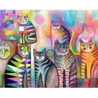 Malowanie po numerach - Norimpex Malowanie po numerach. Koty 40 x 50 cm - miniaturka - grafika 1