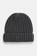 Czapki męskie - Tommy Hilfiger czapka wełniana kolor szary wełniana AM0AM12798 - miniaturka - grafika 1