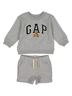 Bluzy i sweterki niemowlęce - GAP 2-częściowy zestaw w kolorze szarym - grafika 1