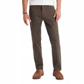 Spodnie męskie - Męskie spodnie chino REGULAR FIT - brązowe V3 OM-PACP-0184 M - miniaturka - grafika 1