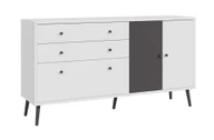 Komody - Komoda EasyKlix Harllson Hltk231Rec-M806 Biały / Uni Wolfram Szary - miniaturka - grafika 1
