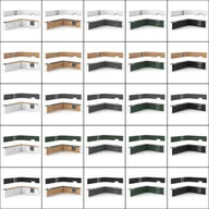 Meble kuchenne - Kuchnia Nowoczesna Narożna Modułowa Blat 6.8m Biała Wotan Butelkowa Zieleń - miniaturka - grafika 1