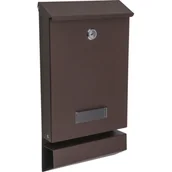 Skrzynki na listy - Skrzynka na listy SIENA C5 z tuba brąz mat - miniaturka - grafika 1