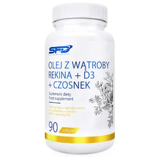 SFD Olej z wątroby rekina+D3+Czosnek Kapsułki, 60 szt. - Suplementy naturalne - miniaturka - grafika 1