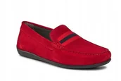 Mokasyny damskie - Geox Męskie Mokasyny Czerwone Skórzane Wsuwane 44 Jjf - miniaturka - grafika 1