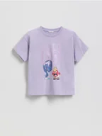 Koszulki dla dziewczynek - Reserved - T-shirt z nadrukiem Inside Out - lawendowy - miniaturka - grafika 1