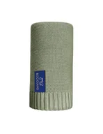 Koce i narzuty dla dzieci - Bocioland Kocyk bambusowo-bawełniany Paris 80/100 Oliwka - miniaturka - grafika 1