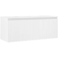 Szafki łazienkowe - Mexen Rivel szafka łazienkowa podumywalkowa 120 cm z blatem, 1 szuflada, ryflowana , biała mat - 91A20-12047-1-BFC01 - miniaturka - grafika 1