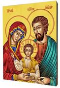 Ikony i obrazy sakralne - Obraz religijny na desce lipowej, Święta Rodzina - miniaturka - grafika 1