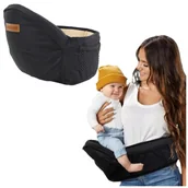 Nosidełka dla dzieci - NOSIDEŁKO BIODROWE Pas do noszenia dziecka ODCIĄŻAJĄCY KRĘGOSŁUP Czarny - miniaturka - grafika 1