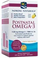 Witaminy i minerały - Omega Pharma Nordic Naturals Postnatal 3 cytryna (60 kaps) Nordic Naturals A29D-30691 - miniaturka - grafika 1
