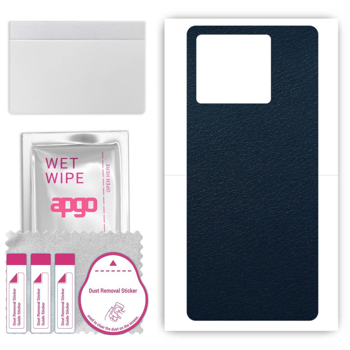 Folia naklejka skórka strukturalna na TYŁ do ZTE Nubia Z40S Pro - Skóra Granatowa - apgo SKINS