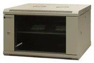 Akcesoria do serwerów - EmiterNet Szafa wisząca niedzielona 19'' 6U, niezmontowana, drzwi blacha/ szkło, 600x600x370mm szer./gł./wys. - miniaturka - grafika 1