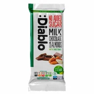 Czekolada - Czekolada Mleczna z Migdałami Bez Dodatku Cukru 75 g - Diab-lo DIABetic-LOw - miniaturka - grafika 1