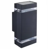 Lampy ogrodowe - LVT Lampa elewacyjna - kinkiet ogrodowy - oprawa zewnętrzna GU10 LED Hana kwadrat - Czarna OO1250 - miniaturka - grafika 1