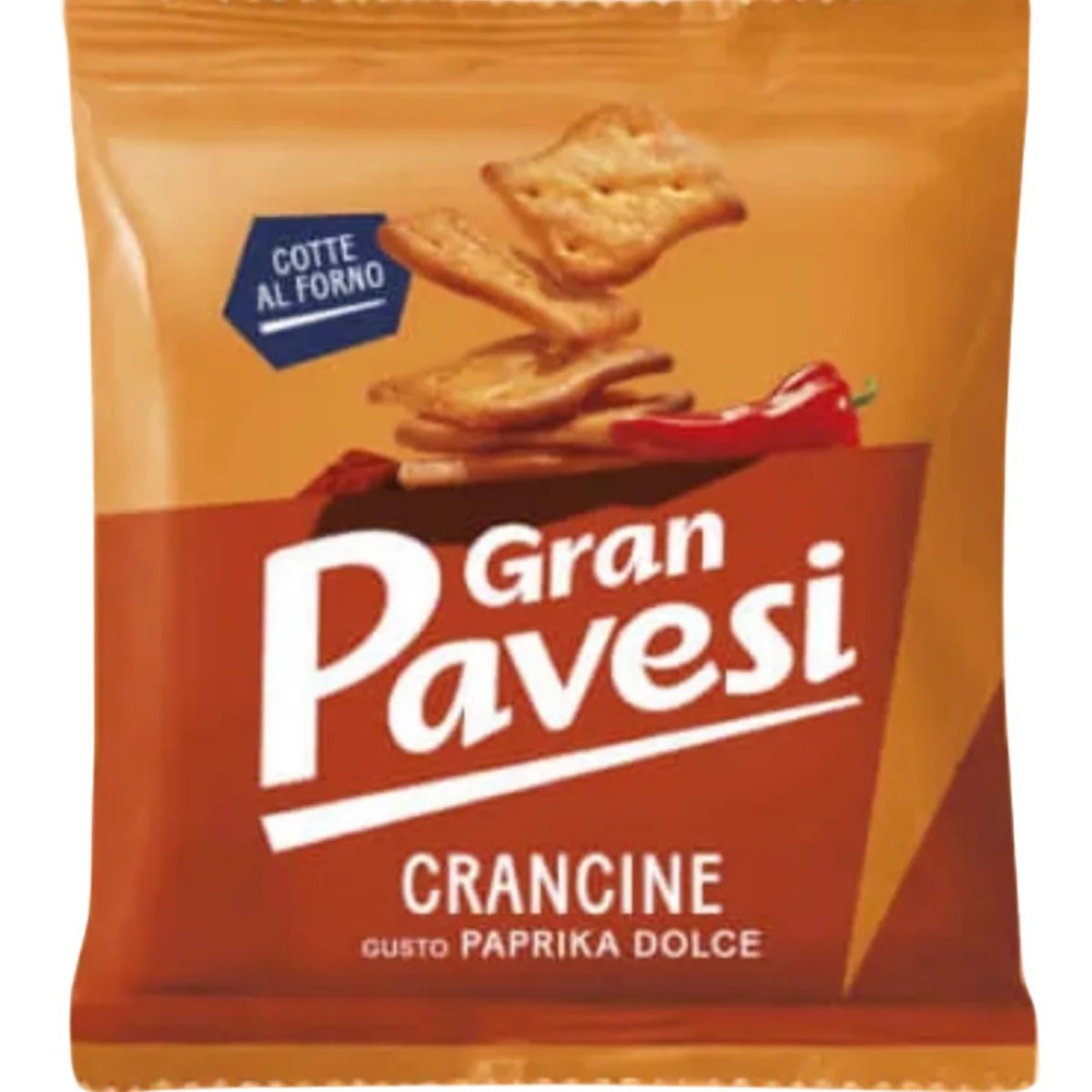 Gran Pavesi Crancine Paprika 30g włoskie krakersy o smaku słodkiej papryki