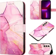 Etui i futerały do telefonów - Pokrowiec König Design kompatybilny z etui na telefon Samsung Galaxy S21 Plus ze skóry syntetycznej - etui na telefon komórkowy różowo-fioletowo-złote - miniaturka - grafika 1