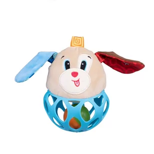 Balibazoo Balibazoo Pies piłka - grzechotka 5O41DP 5O41DP SAM  One size - Grzechotki dla dzieci - miniaturka - grafika 1
