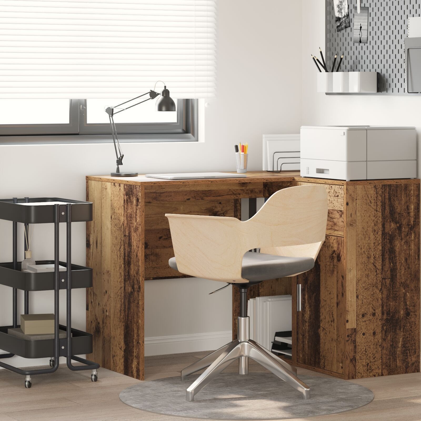 vidaXL Biurko do pisania Stare drewno Drewno inżynieryjne Małe