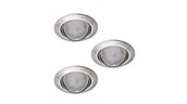 Oprawy, klosze i abażury - Zestaw opraw stropowych 3 szt. Tribis srebrny GU10 Kanlux - miniaturka - grafika 1