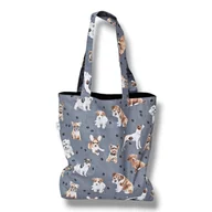 Torby i wózki na zakupy - Torba shopperka torba shopper na zakupy pieski - miniaturka - grafika 1