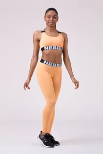 Spodnie sportowe damskie - NEBBIA Legginsy damskie Squad Hero Scrunch Butt Apricot - grafika 1