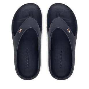 Japonki Tommy Hilfiger Th Comfort Beach Sandal FW0FW08522 Granatowy - Klapki i japonki damskie - miniaturka - grafika 1