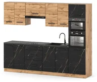 Meble kuchenne - Kuchnia Duża Ze Słupkiem Duża Z Blatem 2.6m Wotan Dąb Wotan San Sebastian - miniaturka - grafika 1