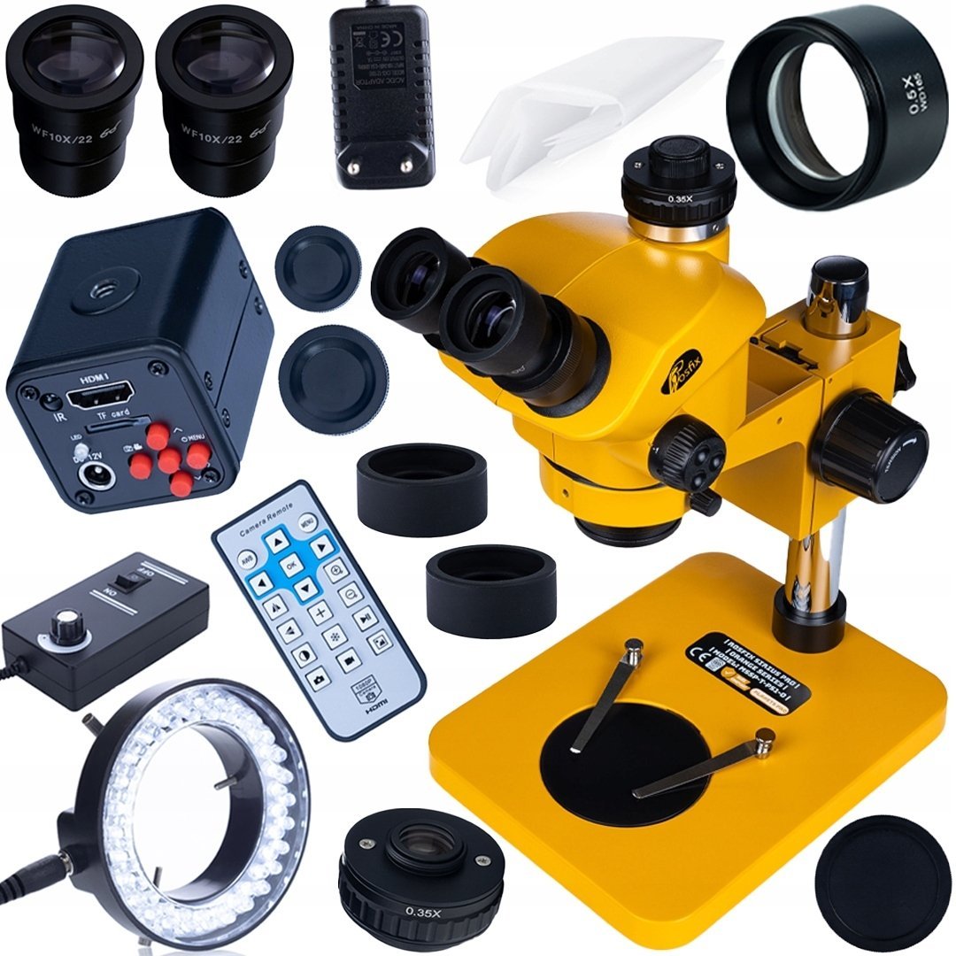Mikroskop Rosfix MIKROSKOP SIRIUS TRINOKULAROWY 750x 4K 16MP SOCZEWKA LED 56x KAMERA HQ