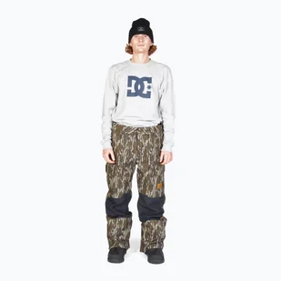 Spodnie snowboardowe męskie DC Code zielone ADYTP03026-XGGG - Spodnie narciarskie - miniaturka - grafika 1