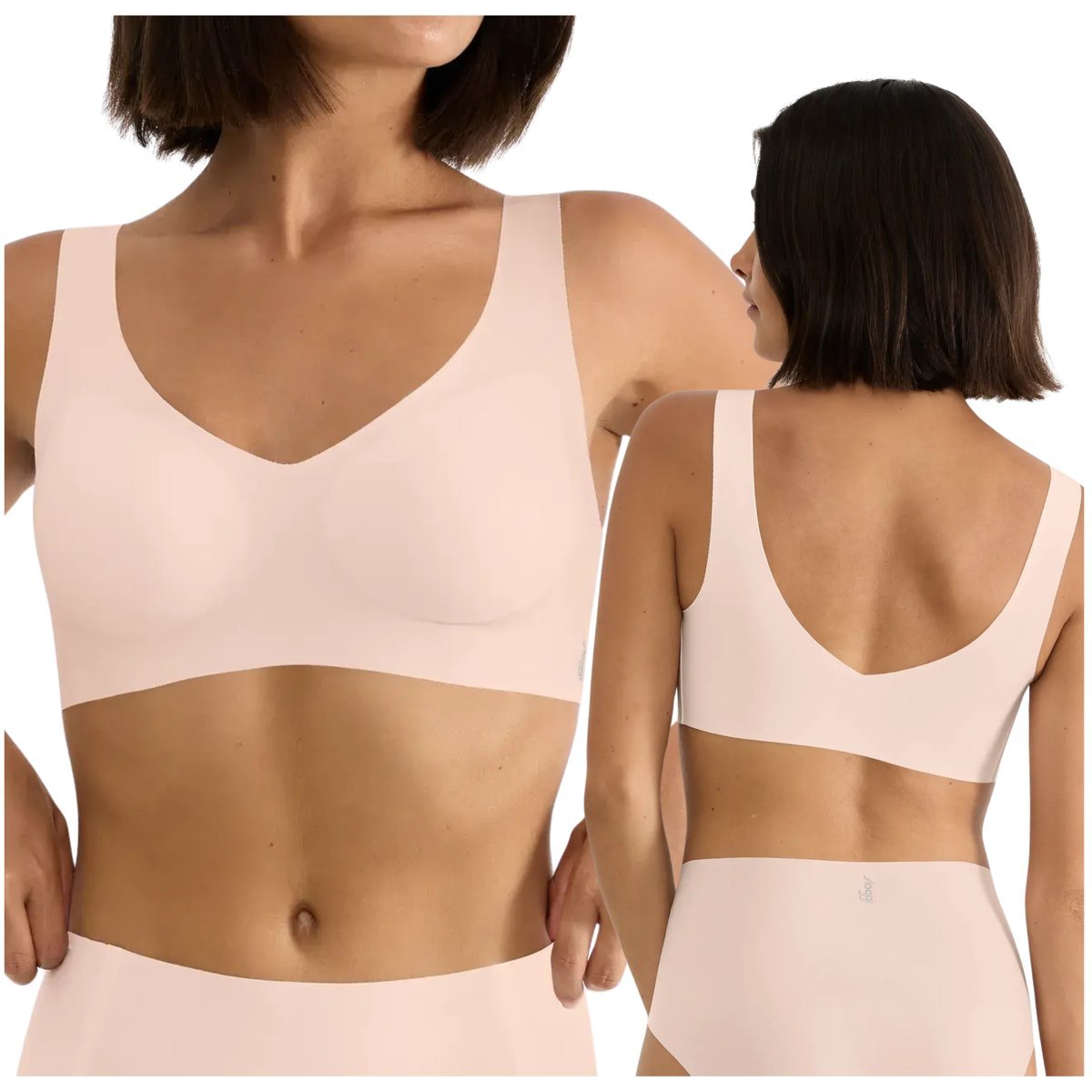 Top biustonosz wygodny bez fiszbin Sloggi ZERO Feel 2.0 Bralette róż M